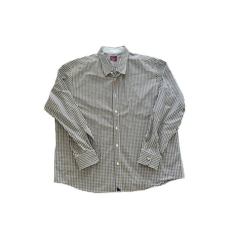 Untuckit Navy Plaid Button‎ Down Shirt